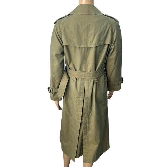 Burberry Green Khaki Trench Coat - Picture 2 of 15